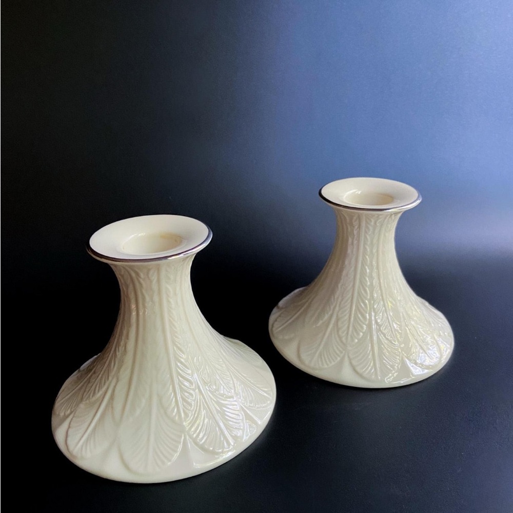 Lenox greenfield Cream Candle Holders with Elegant Design